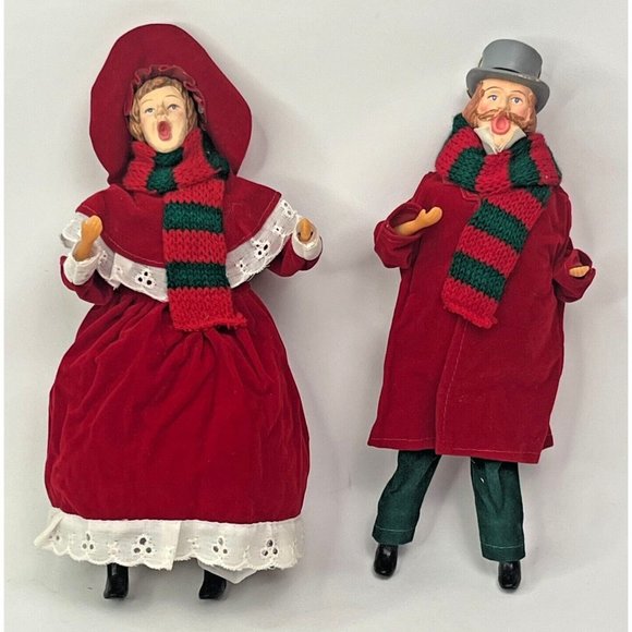 Resin christmas caroler figurines